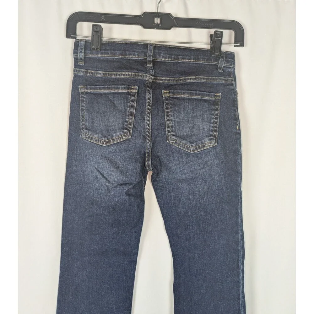 The Children's Place Girls Bootcut Dark Wash Denim Jeans Blue Size 10 Adjustable